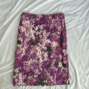 J Crew pencil skirt cotton lavender floral  size 4 good condition
